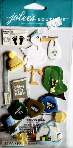 Jolee's Boutique Dimensional Sticker - bringing baby home - large pack