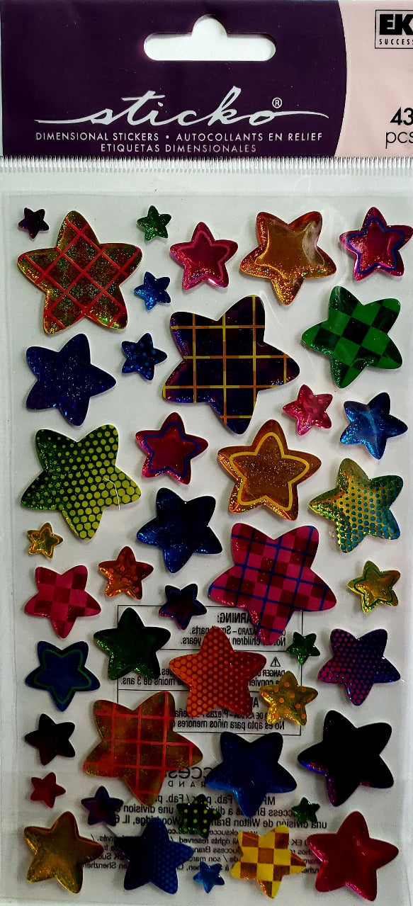 Sticko  - dimensional sticker sheets - phat epoxy star
