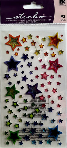 Sticko  - dimensional sticker sheets - flying epoxy star