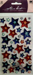 Sticko  - dimensional sticker sheets - primary epoxy star