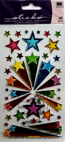 Sticko  - dimensional sticker sheets - retro epoxy star