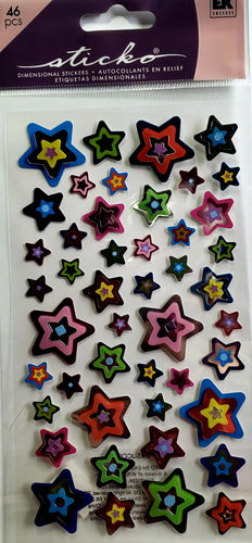 Sticko  - dimensional sticker sheets - hypno star repeats