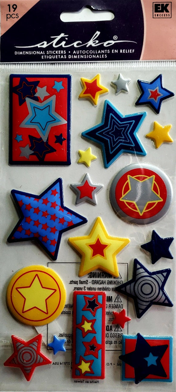 Sticko  - dimensional sticker sheets - stars