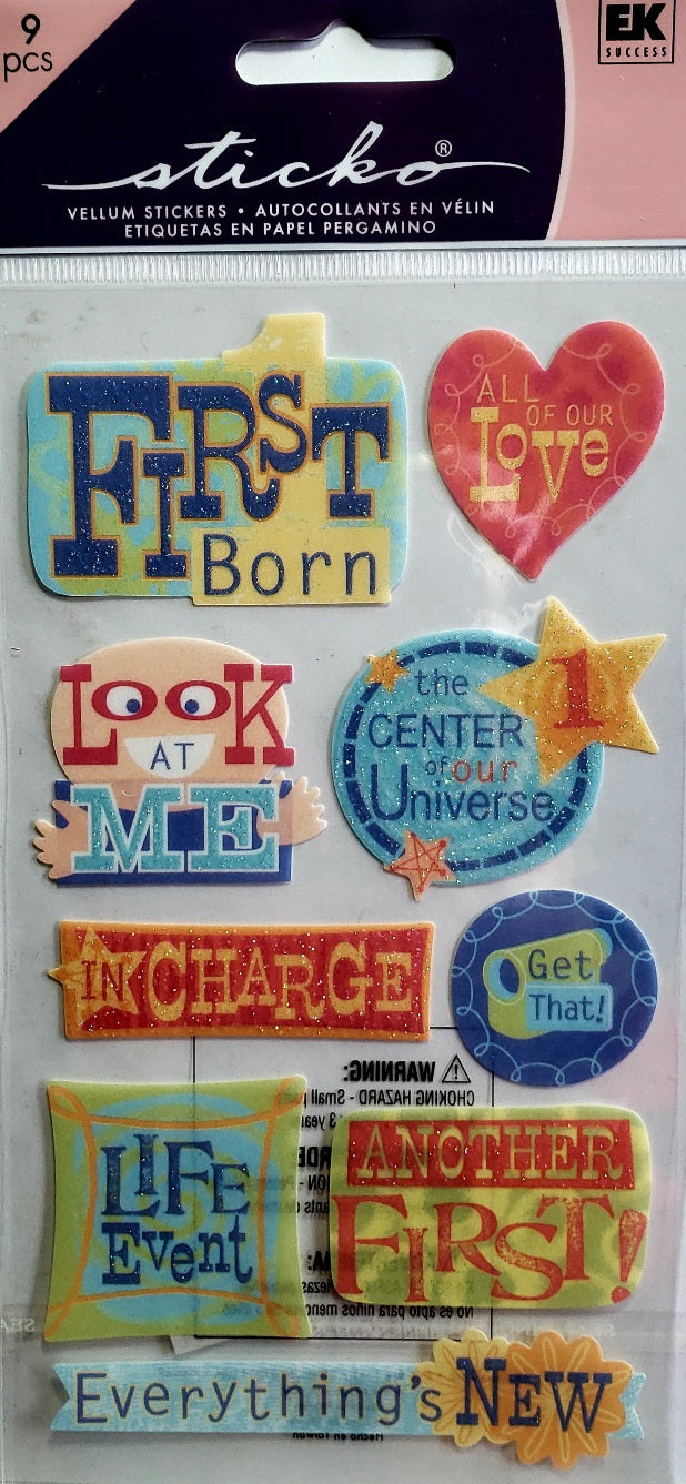 Sticko  - flat sticker sheets - first born child