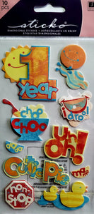 Sticko  - dimensional sticker sheets - one 1 year old