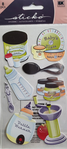 Sticko  - flat sticker sheets - baby food foil