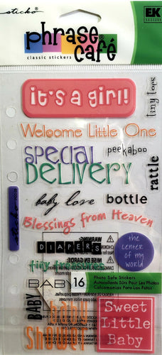 Sticko  - flat sticker sheets - Its a girl