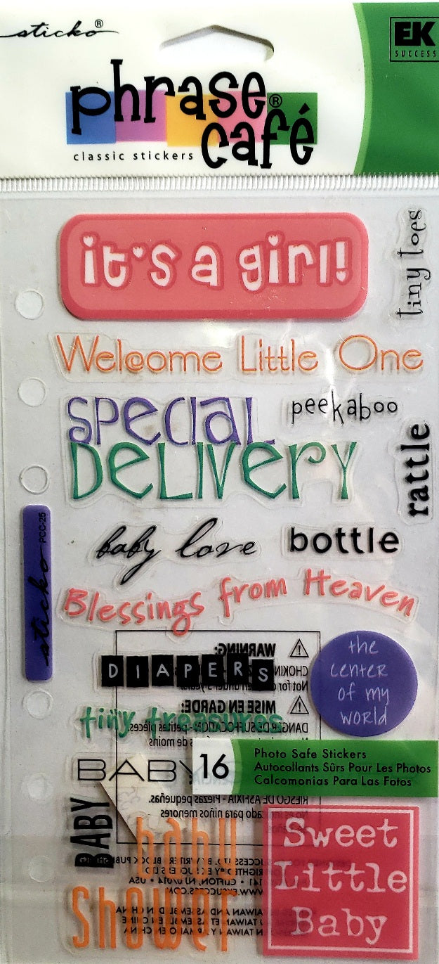 Sticko  - flat sticker sheets - Its a girl