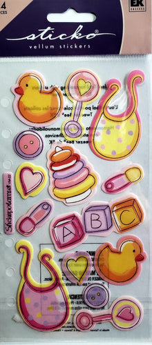 Sticko  - flat sticker sheets - baby girl accessories