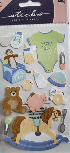Sticko  - flat sticker sheets - adorable baby