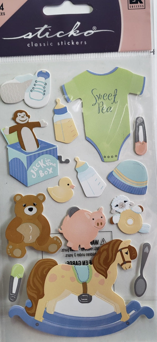 Sticko  - flat sticker sheets - adorable baby