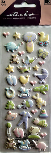 Sticko  - dimensional sticker sheets - baby puffy