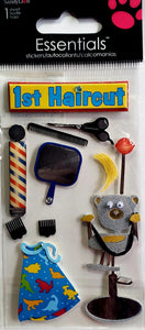 Sandy Lion  - sticker dimensional essentials - baby s first 1st haircut