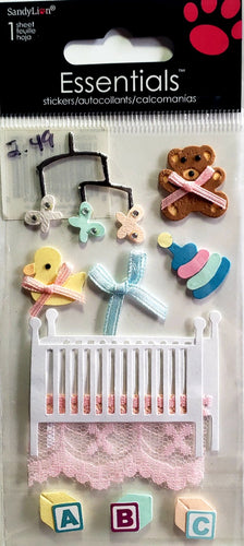 Sandy Lion  - sticker dimensional essentials - baby crib