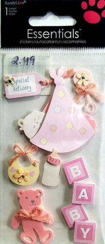 Sandy Lion  - sticker dimensional essentials - baby girl