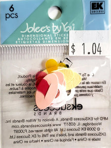Jolee's Boutique Dimensional Sticker - pacifier pink yellow extra small pack