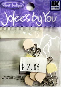 Jolee's Boutique Dimensional Sticker - pink yellow diaper pins  extra small pack