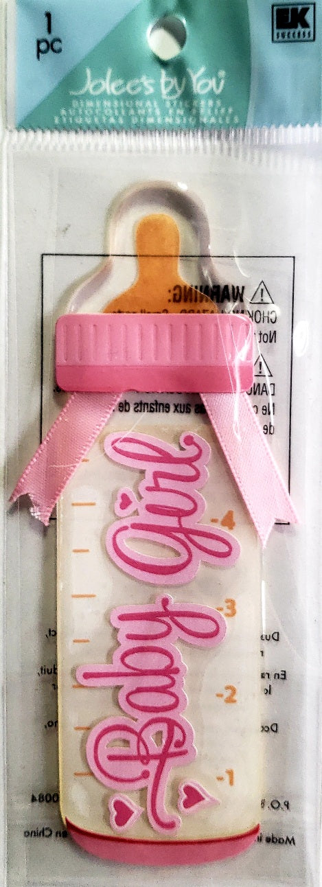 Jolee's Boutique Dimensional Sticker -  girl bottle  - tall small pack