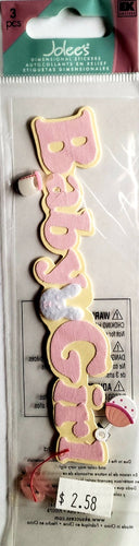 Jolee's Boutique Dimensional Sticker -  baby girl  tall small pack