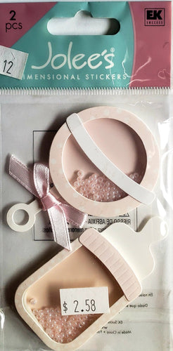 Jolee's Boutique Dimensional Sticker -  shaker box baby girl  tall small pack