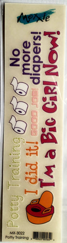 Moxxie - rub ons title - potty training girl