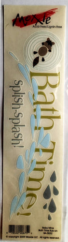 Moxxie - rub ons title - bath time