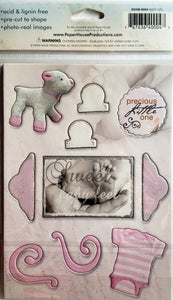 Paper house - chipboard sticker sheets - baby girl