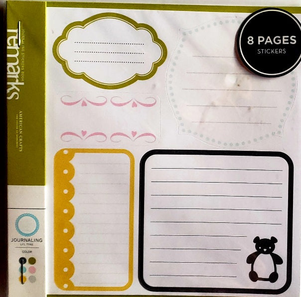AC - American crafts - remarks stickers  - journaling Lil tyke