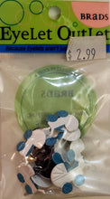 Load image into Gallery viewer, Eyelet outlet  -  carraige brads blue
