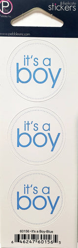 Pebbles Inc -  cardstock sticker - its a boy blue circles