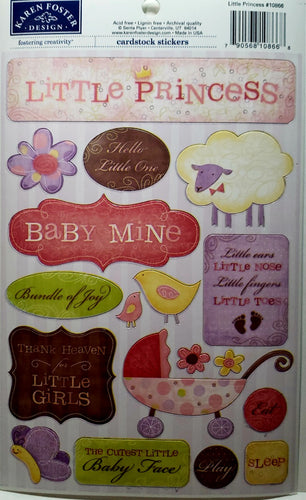 Karen Foster - cardstock sticker sheet - little princess