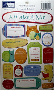 Karen Foster - cardstock sticker sheet - all about baby