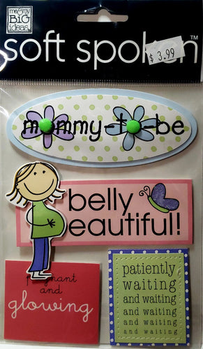 Me and my big ideas MAMBI - dimensional sticker - soft spoken pregnancy