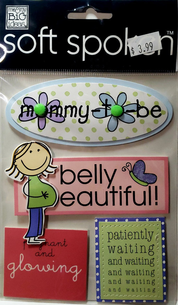 Me and my big ideas MAMBI - dimensional sticker - soft spoken pregnancy