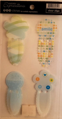 Artistic expressions - mod citrus - clear clips
