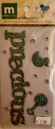 Making Memories -  dimensional sticker - oliver sophie pitter patter glitter word precious