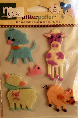 Making Memories -  dimensional sticker - Sophie pitter patter felt animals