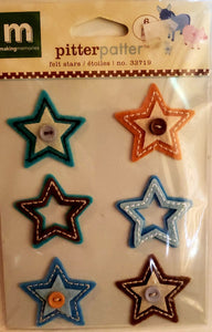 Making Memories -  dimensional sticker - oliver pitter patter felt stars