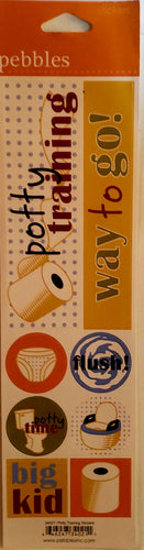 Pebbles inc -  cardstock sticker sheet - potty training