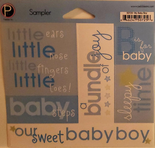 Pebbles inc -  cardstock sticker sheet - sampler baby boy