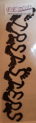 Eez cuts  - laser cut  title  - first steps black