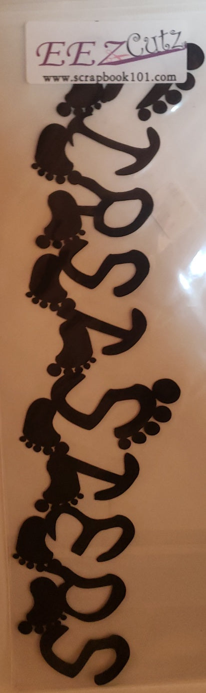 Eez cuts  - laser cut  title  - first steps black