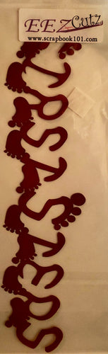 Eez cuts  - laser cut  title  - first steps red