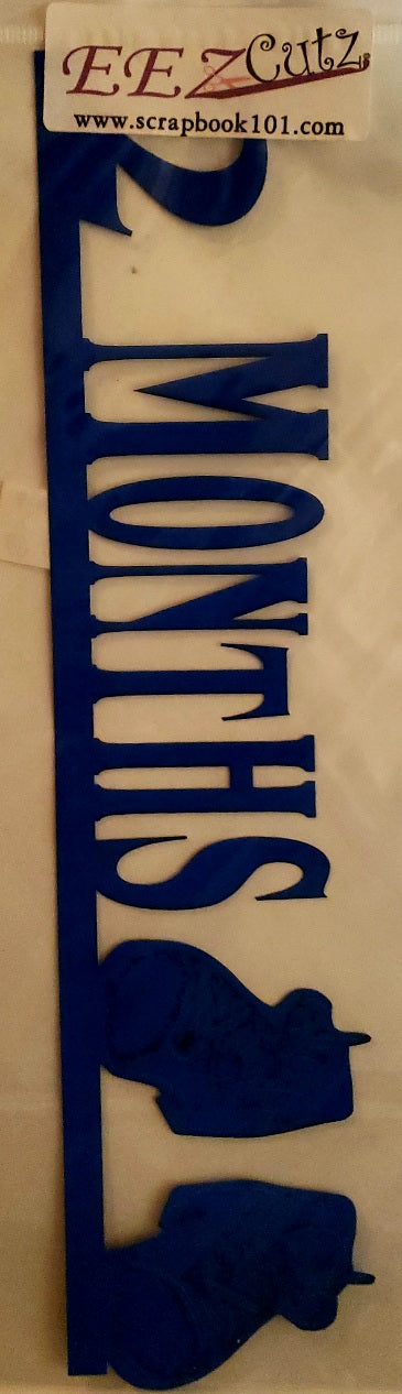 Eez cuts  - laser cut  title  - 2 months bright blue