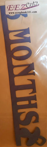 Eez cuts  - laser cut  title  - 3 months blue