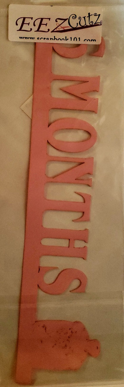 Eez cuts  - laser cut  title  - 6 months pink