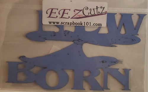 Eez cuts  - laser cut   - newborn blue