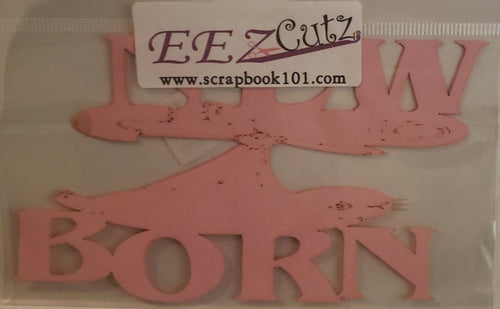 Eez cuts  - laser cut title   - newborn pink