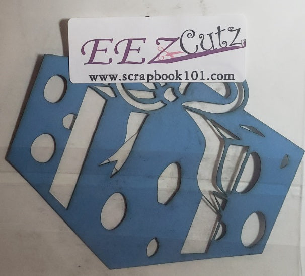 Eez cuts  - laser cut title   - present blue