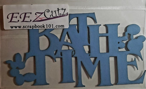 Eez cuts  - laser cut title   - bath time blue